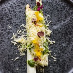 Grillede hvide asparges og ost