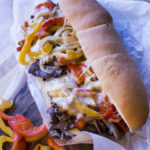Pak philly steak sanewich ind i madpapir