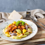 Conchiglie med lammehjerte ragout